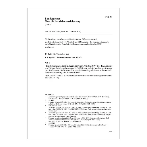 [008312] BG über die Invalidenversicherung, IVG