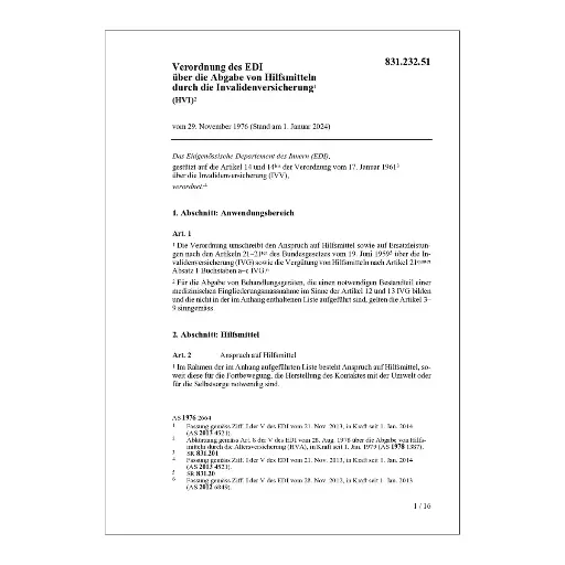 [0083123251] V Abgabe Hilfsmittel durch die IV, HVI