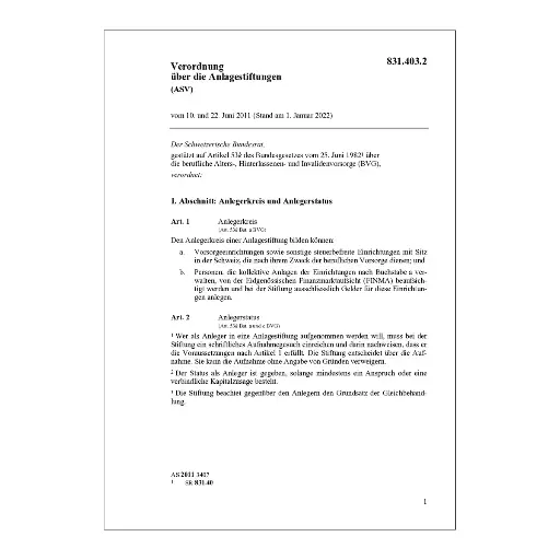 [008314032] V Anlagestiftungen ASV