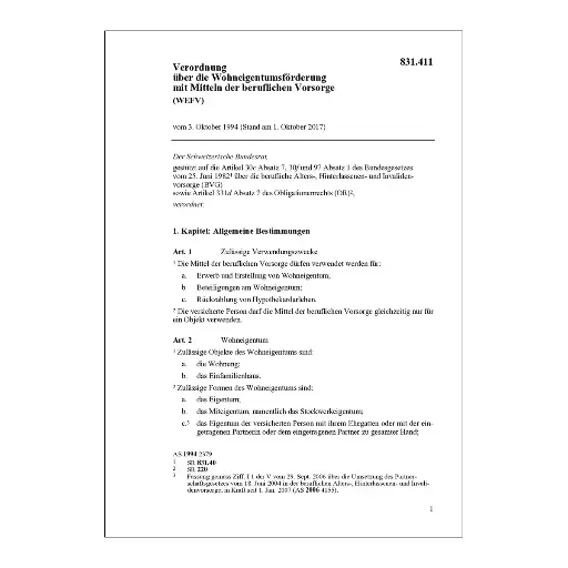 [00831411] V Wohneigentumsförderung BV, WEFV