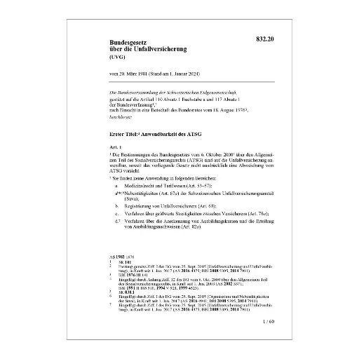 [008322] BG Unfallversicherung, UVG