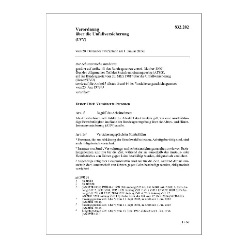 [00832202] V Unfallversicherung, UVV