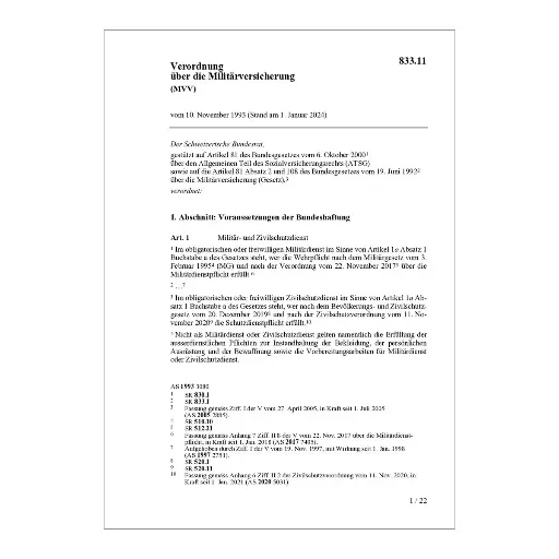 [0083311] V über Militärversicherung, MVV