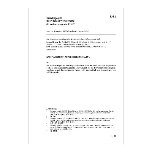 [008341] BG Erwerbsersatzordnung für Armee, EOG