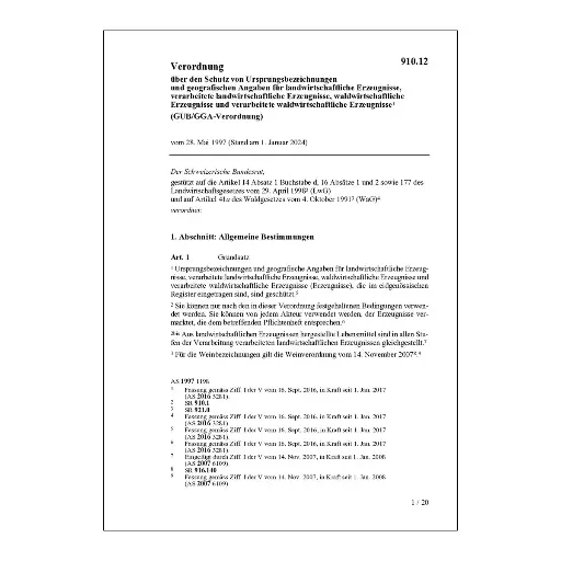 [0091012] V Schutz Ursprungsbezeichnungen GUB/GGA