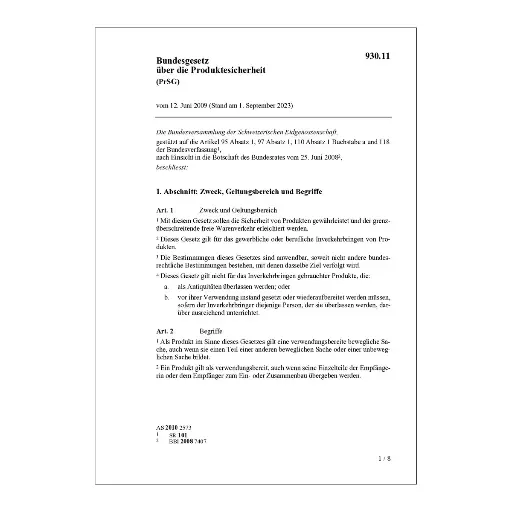 [0093011] BG Produktesicherheit, PrSG