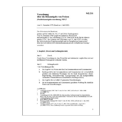 [00942211] Preisbekanntgabeverordnung, PBV