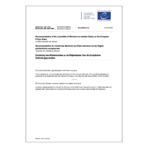 [00211267000009] Europäische Strafvollzugsgrundsätze
