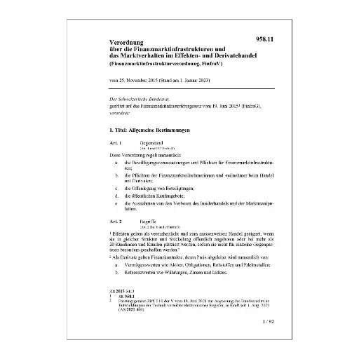 [0095811] Finanzmarktinfrastrukturverordnung, FinfraV