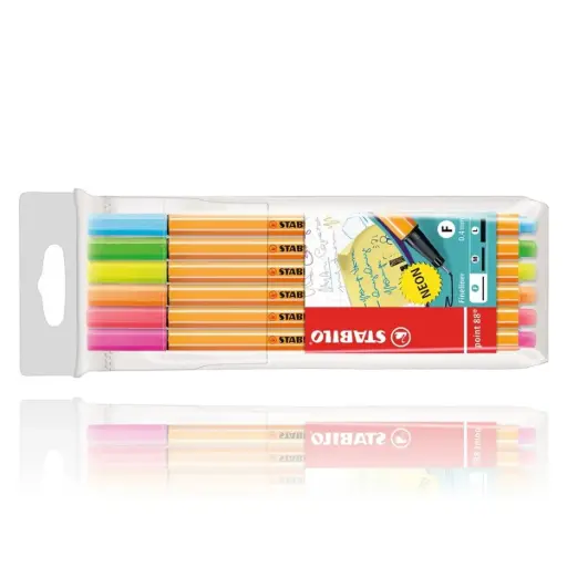 [4006381493451] STABILO point 88 Fineliner 6er Etui Neon