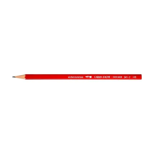 [7610186000843] CARAN D'ACHE Schulbleistift Edelweiss HB rot