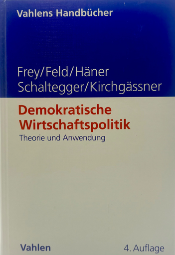 [9783800672844] Demokratische Wirtschaftspolitik. Theorie und Anwendung. 
