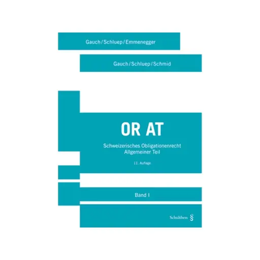 [9783725581146] Schweizerisches Obligationenrecht Allgemeiner Teil