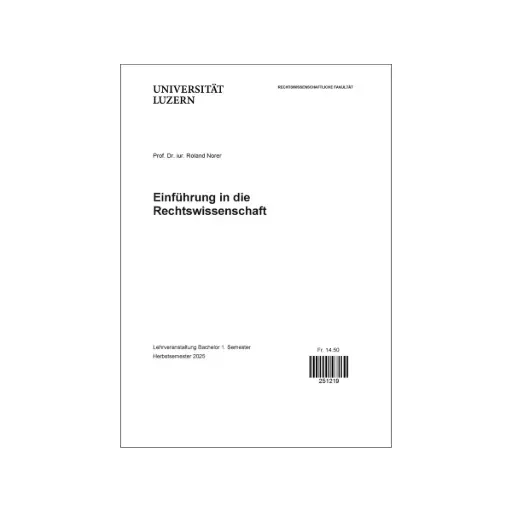 [251219] Einführung in die Rechtswissenschaft HS25