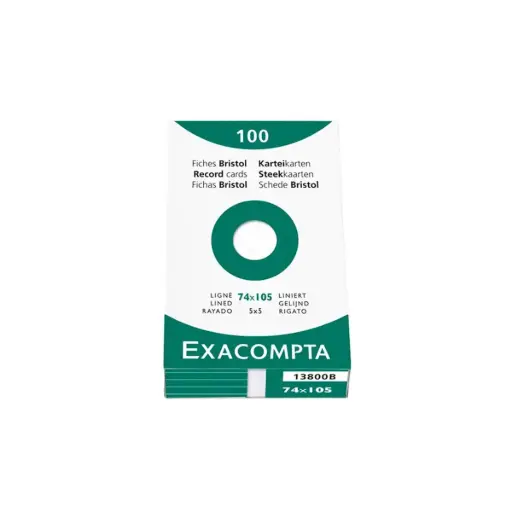 [3130630138006] EXACOMPTA Karteikarten liniert A7 weiss, 100 Stk.