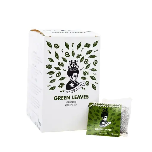 [9040200001132] AfroTea Green Leaves 15 handgenähte Tee-Beutel