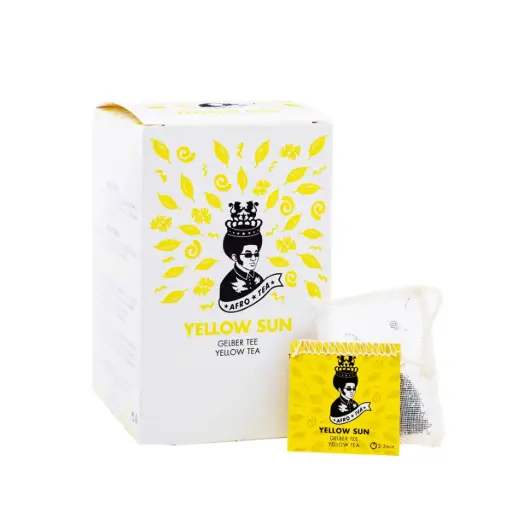 [9040200001521] AfroTea Yellow Sun 15 handgenähte Tee-Beutel